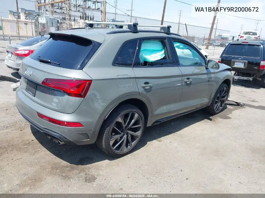 2024 Audi Sq5 Premium Plus Tfsi Quattro Tiptronic VIN: WA1B4AFY9R2000672 Lot: 42586194