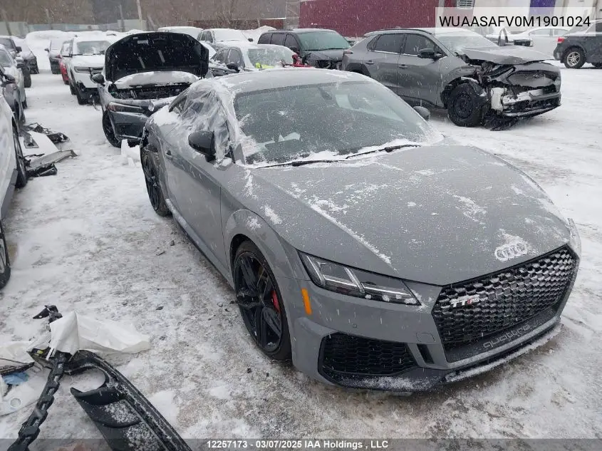 2021 Audi Tt Rs 2.5T VIN: WUAASAFV0M1901024 Lot: 12257173