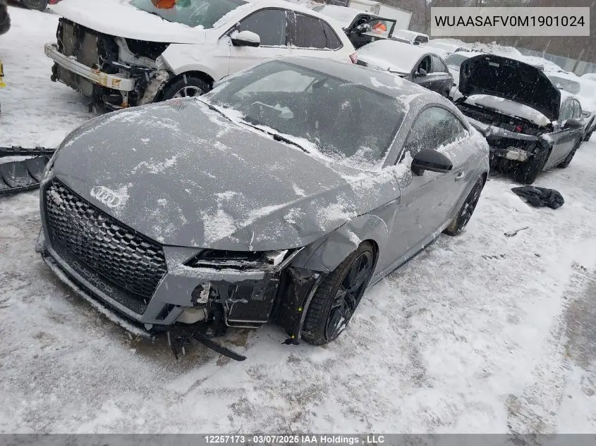 2021 Audi Tt Rs 2.5T VIN: WUAASAFV0M1901024 Lot: 12257173