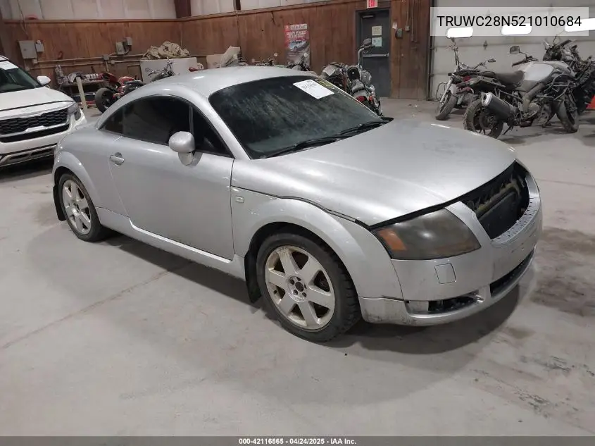2002 Audi Tt 1.8L VIN: TRUWC28N521010684 Lot: 42116565