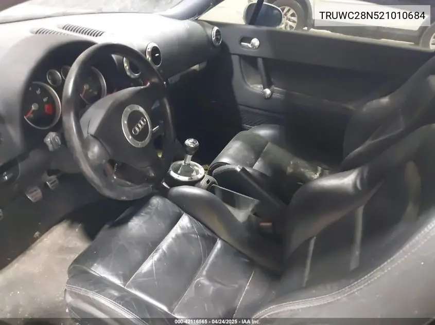 2002 Audi Tt 1.8L VIN: TRUWC28N521010684 Lot: 42116565