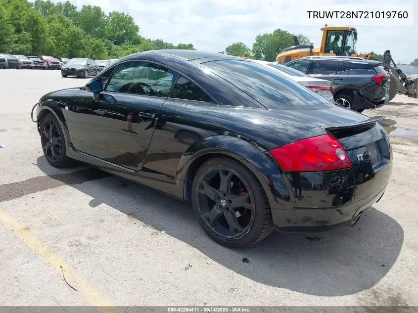 2002 Audi Tt 1.8L/Alms Commemorative Edition VIN: TRUWT28N721019760 Lot: 42264411