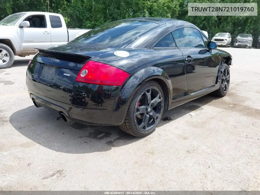 2002 Audi Tt 1.8L/Alms Commemorative Edition VIN: TRUWT28N721019760 Lot: 42264411