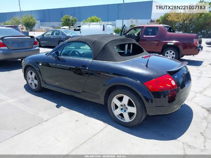 2002 Audi Tt 1.8L VIN: TRUTX28N221007183 Lot: 42613744