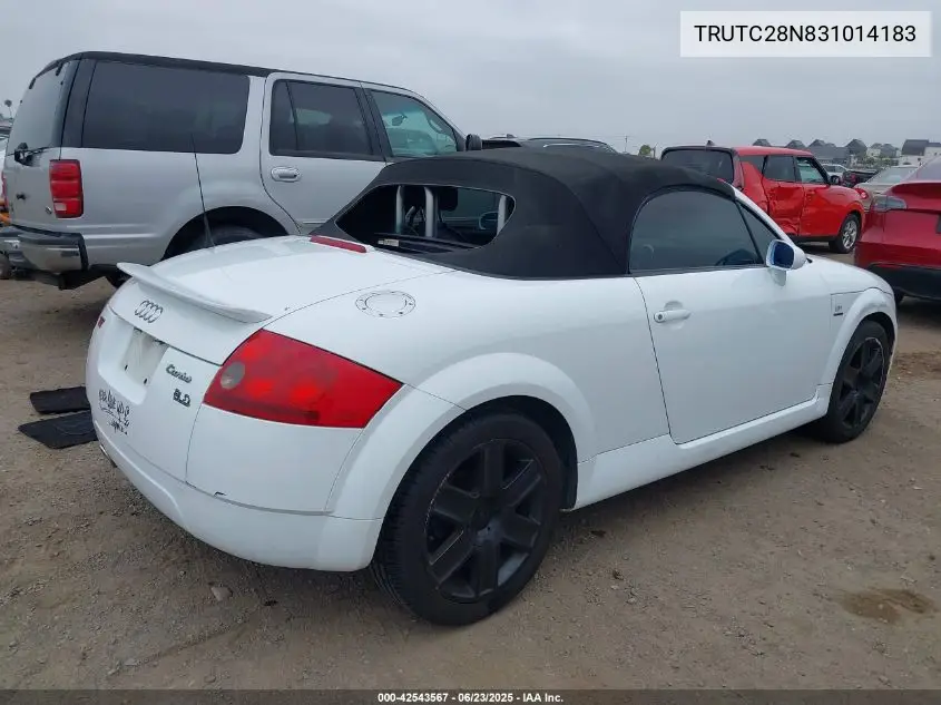 2003 Audi Tt VIN: TRUTC28N831014183 Lot: 42543567