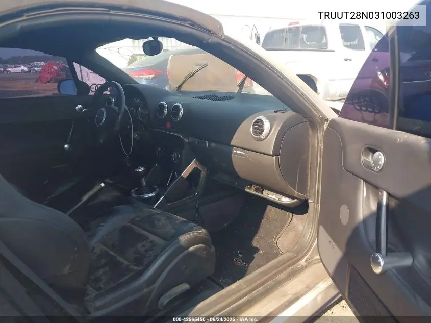 2003 Audi Tt 1.8L VIN: TRUUT28N031003263 Lot: 42565450
