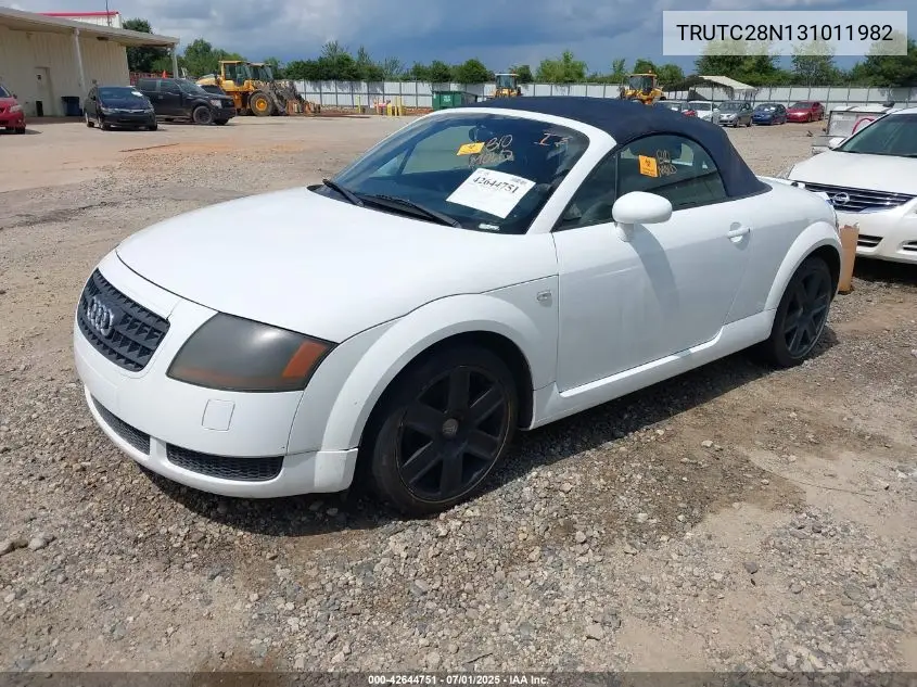 2003 Audi Tt 1.8L VIN: TRUTC28N131011982 Lot: 42644751