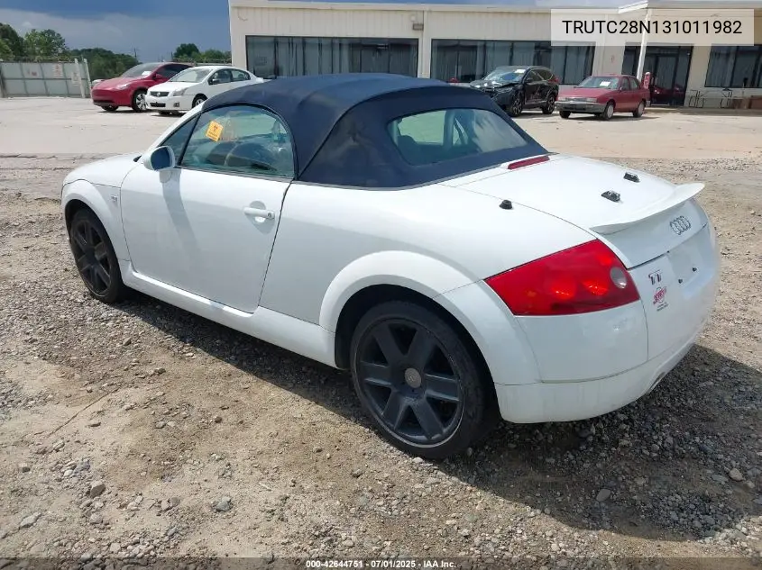 2003 Audi Tt 1.8L VIN: TRUTC28N131011982 Lot: 42644751