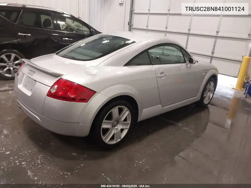 2004 Audi Tt 1.8L VIN: TRUSC28N841001124 Lot: 42416192