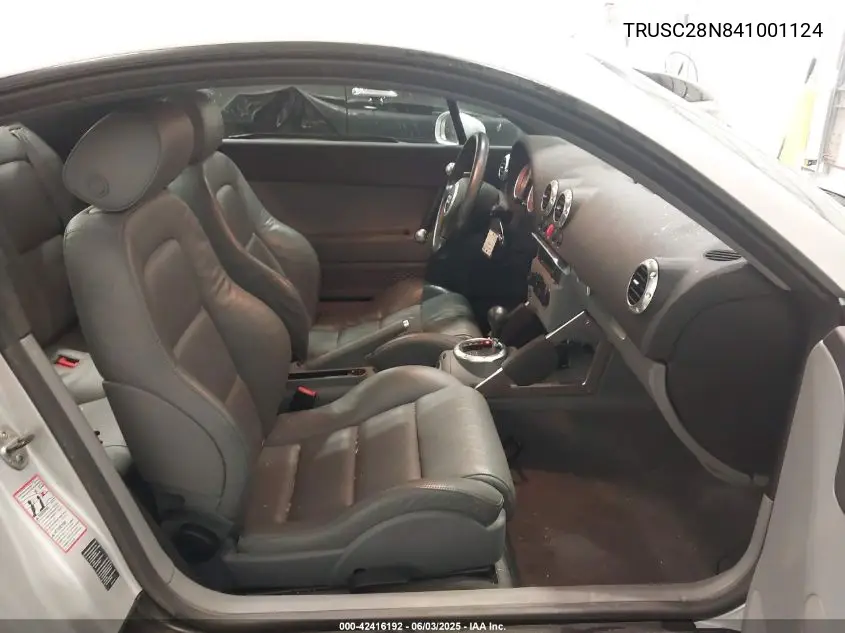 2004 Audi Tt 1.8L VIN: TRUSC28N841001124 Lot: 42416192