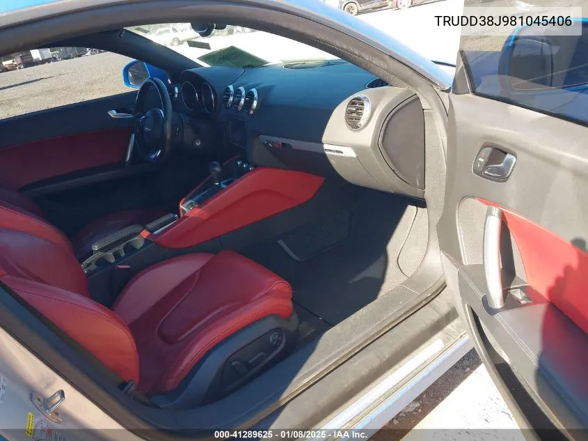 2008 Audi Tt 3.2 VIN: TRUDD38J981045406 Lot: 41289625