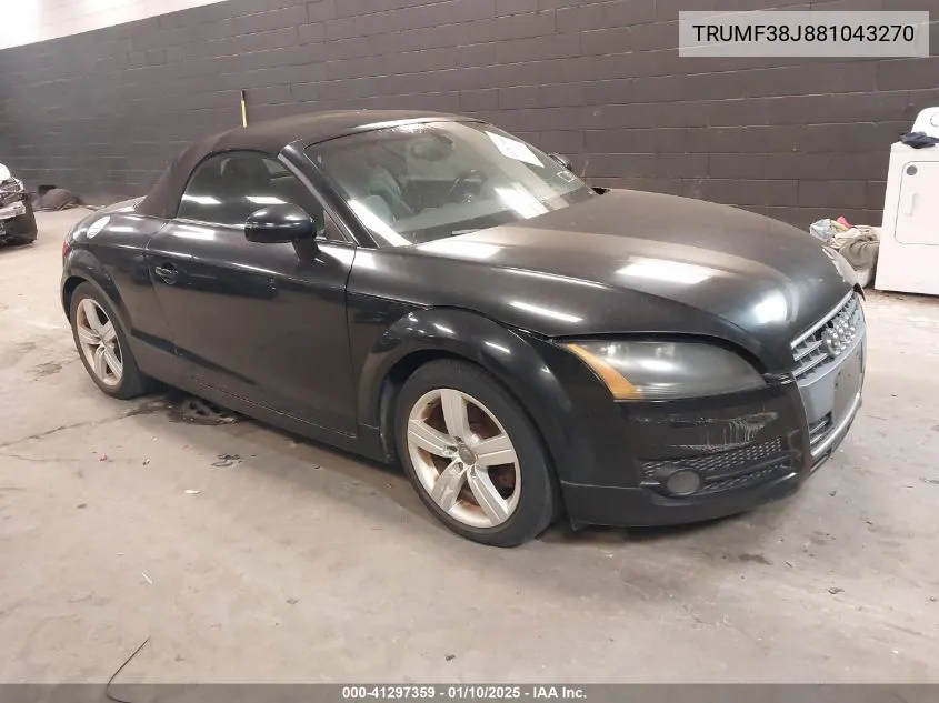 2008 Audi Tt 2.0T VIN: TRUMF38J881043270 Lot: 41297359