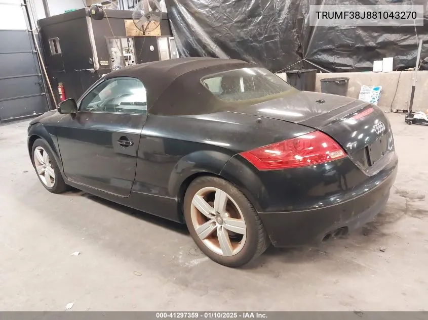 2008 Audi Tt 2.0T VIN: TRUMF38J881043270 Lot: 41297359