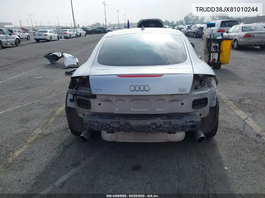 2008 Audi Tt 3.2 VIN: TRUDD38JX81010244 Lot: 42085595