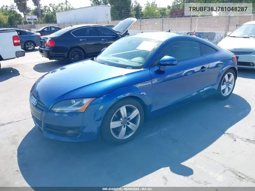 2008 Audi Tt 2.0T VIN: TRUBF38J781048287 Lot: 42450712