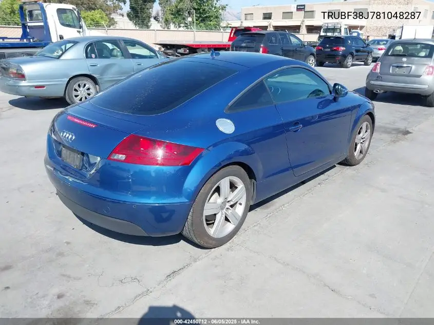 2008 Audi Tt 2.0T VIN: TRUBF38J781048287 Lot: 42450712