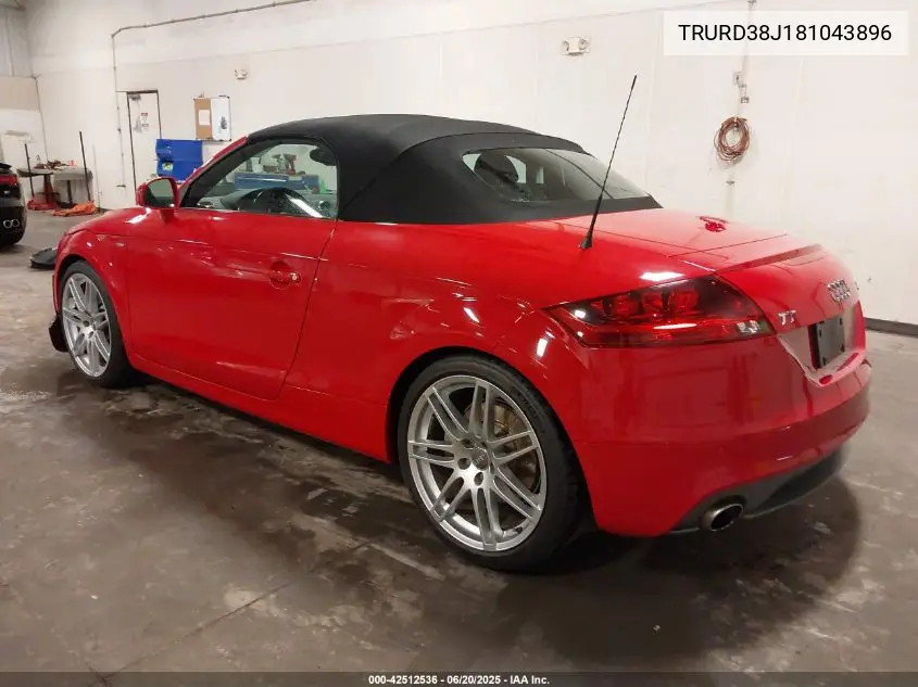 2008 Audi Tt 3.2 VIN: TRURD38J181043896 Lot: 42512536