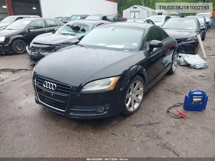 2008 Audi Tt 3.2 VIN: TRUDD38J181002193 Lot: 42522990