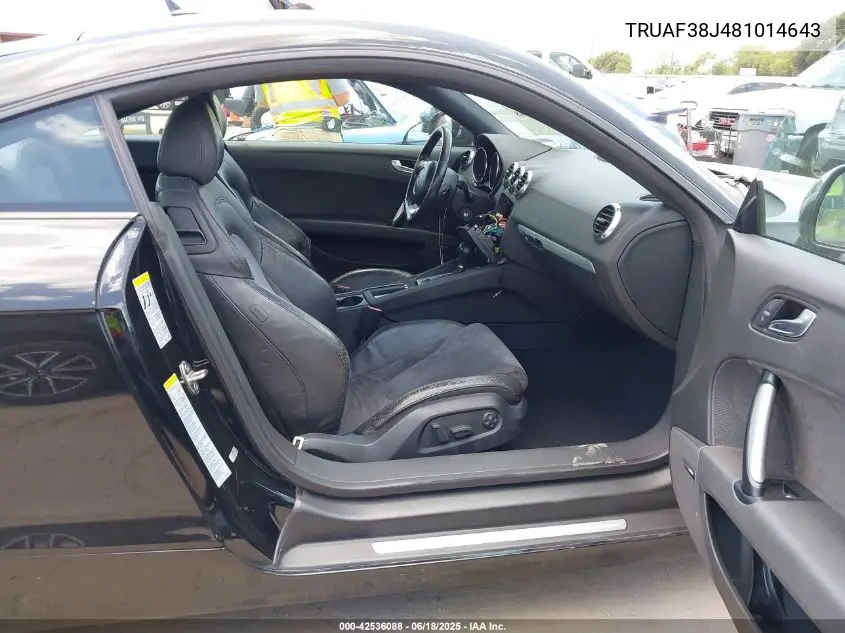 2008 Audi Tt 2.0T VIN: TRUAF38J481014643 Lot: 42536088