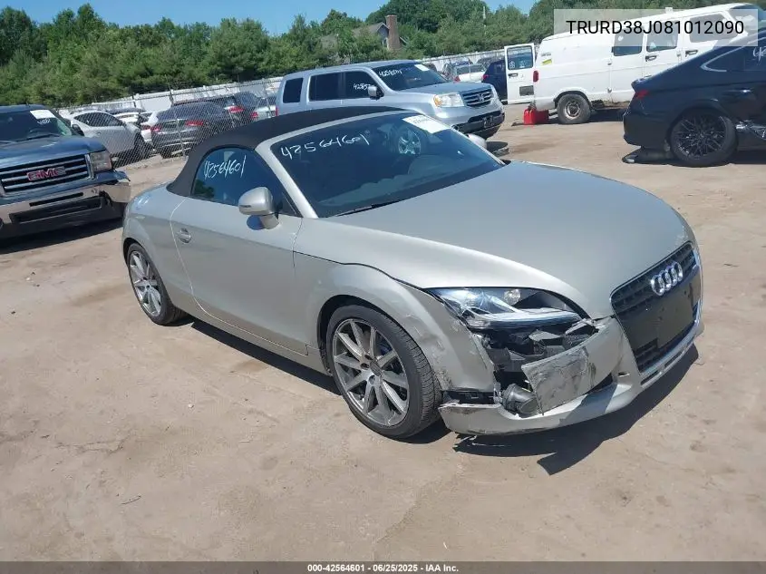 2008 Audi Tt 3.2 VIN: TRURD38J081012090 Lot: 42564601