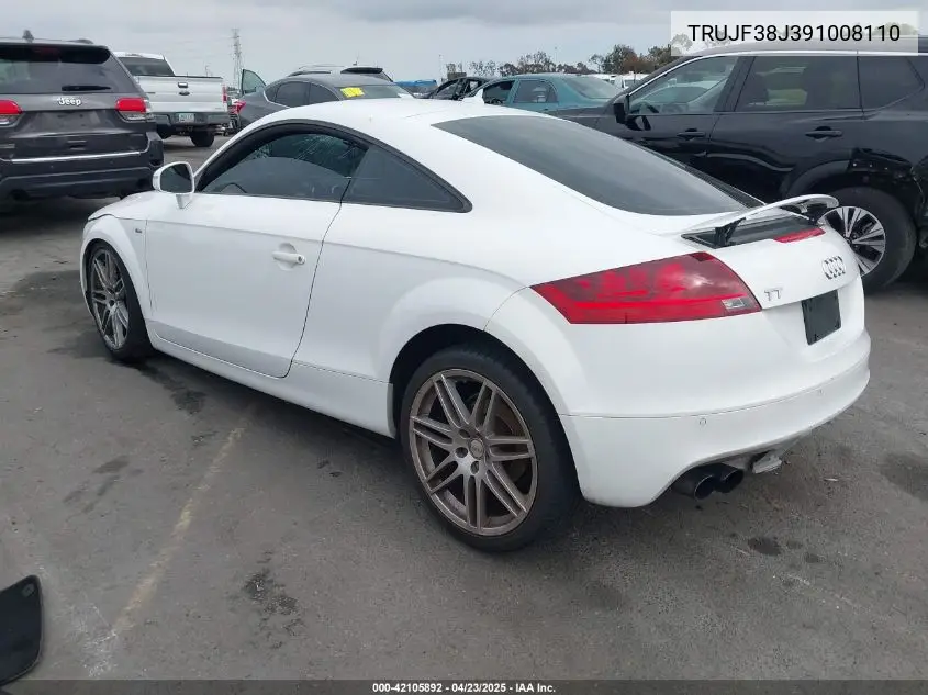 2009 Audi Tt 2.0T VIN: TRUJF38J391008110 Lot: 42105892