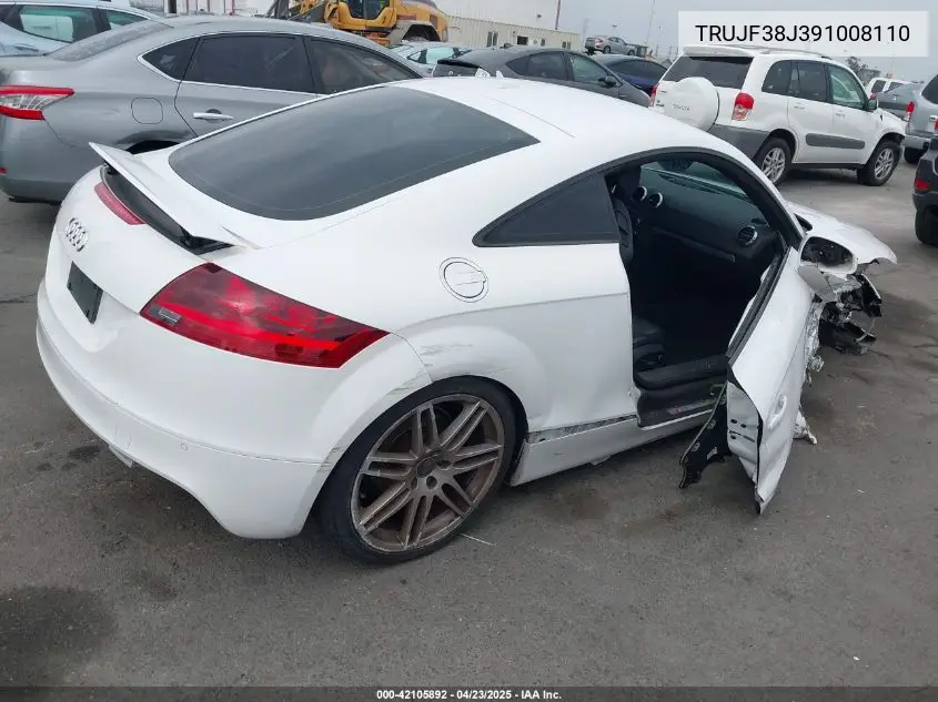 2009 Audi Tt 2.0T VIN: TRUJF38J391008110 Lot: 42105892