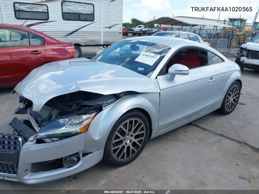 2010 Audi Tt 2.0T Premium VIN: TRUKFAFK4A1020565 Lot: 42602397