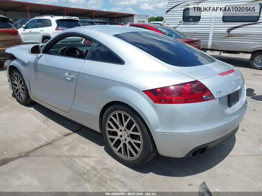 2010 Audi Tt 2.0T Premium VIN: TRUKFAFK4A1020565 Lot: 42602397
