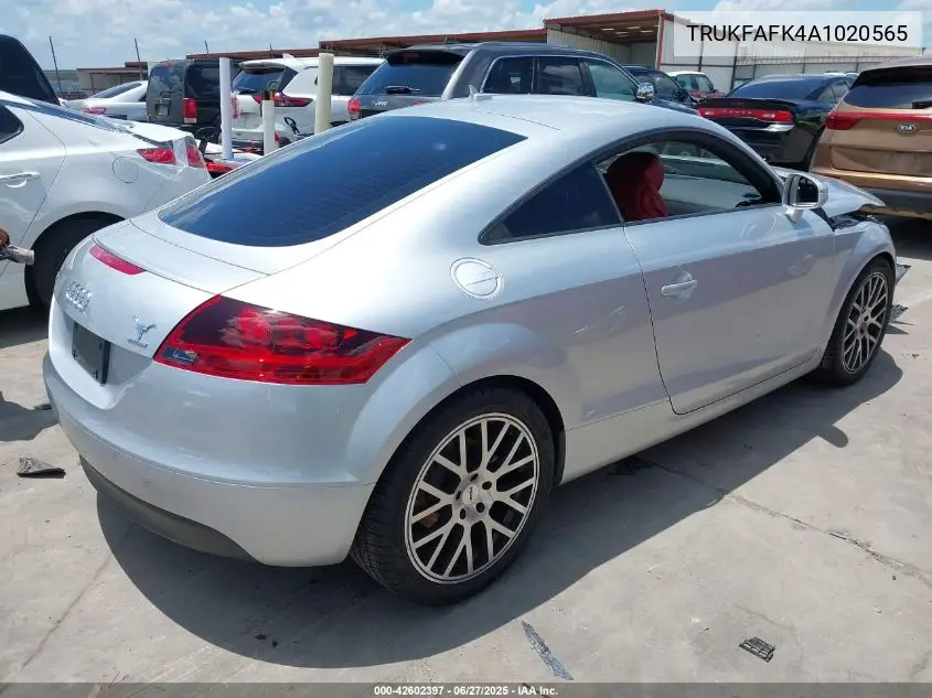 2010 Audi Tt 2.0T Premium VIN: TRUKFAFK4A1020565 Lot: 42602397