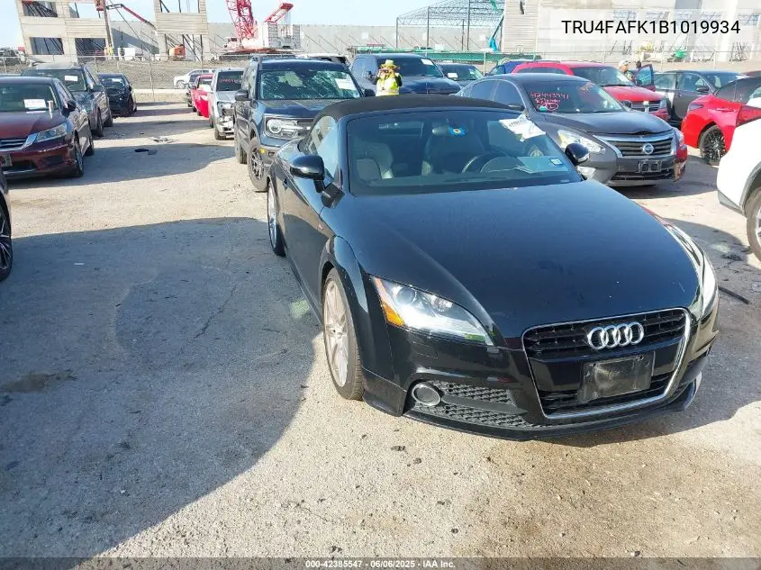 2011 Audi Tt 2.0T Premium Plus VIN: TRU4FAFK1B1019934 Lot: 42385547