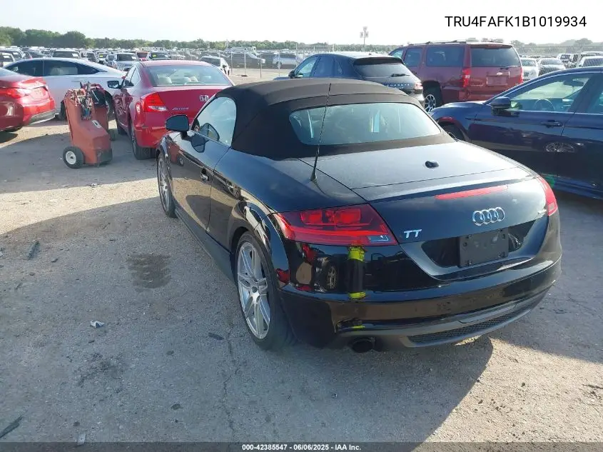 2011 Audi Tt 2.0T Premium Plus VIN: TRU4FAFK1B1019934 Lot: 42385547