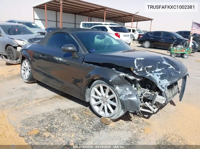 2012 Audi Tt 2.0T Premium Plus VIN: TRUSFAFKXC1002381 Lot: 41831010