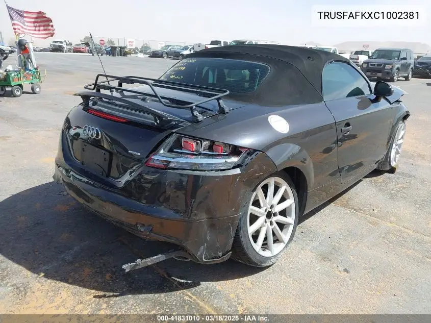 2012 Audi Tt 2.0T Premium Plus VIN: TRUSFAFKXC1002381 Lot: 41831010