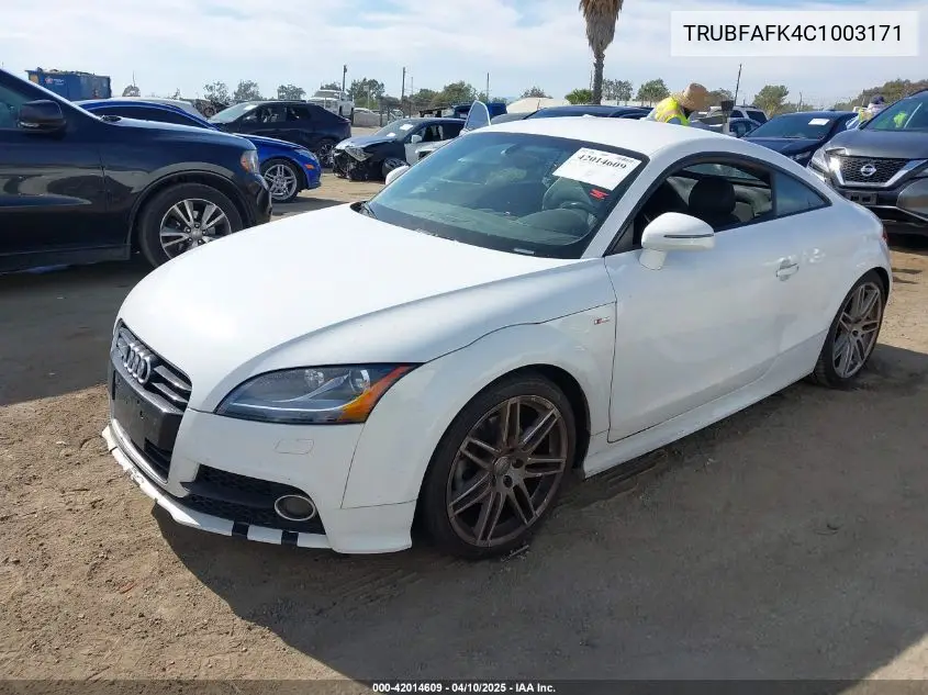 2012 Audi Tt 2.0T Premium Plus VIN: TRUBFAFK4C1003171 Lot: 42014609