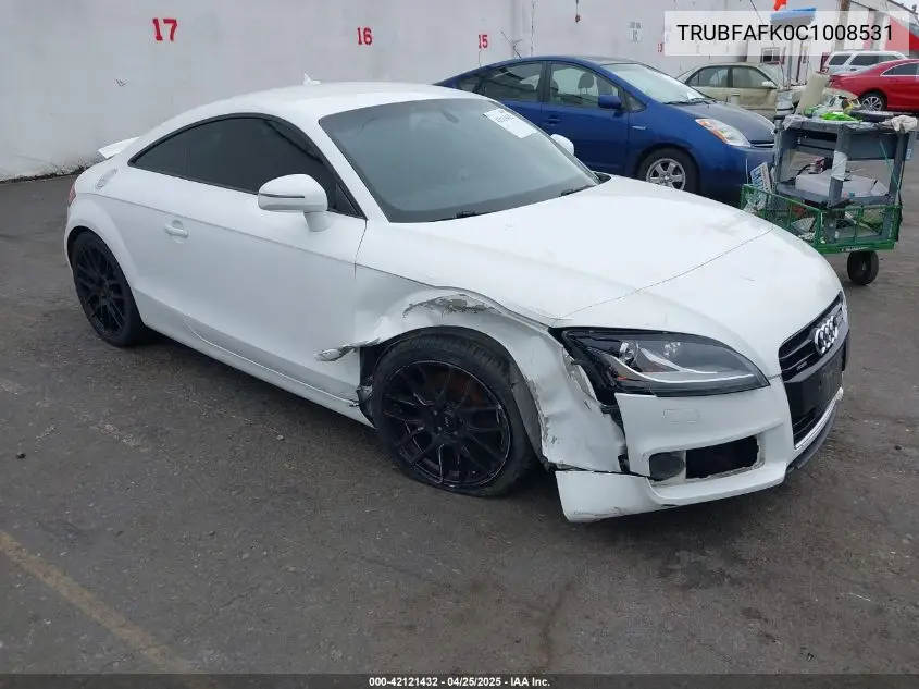 2012 Audi Tt 2.0T Premium Plus VIN: TRUBFAFK0C1008531 Lot: 42121432