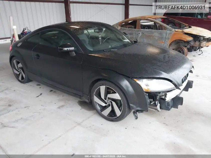 2013 Audi Tt 2.0T Premium Plus VIN: TRUBFAFK4D1006931 Lot: 41983195