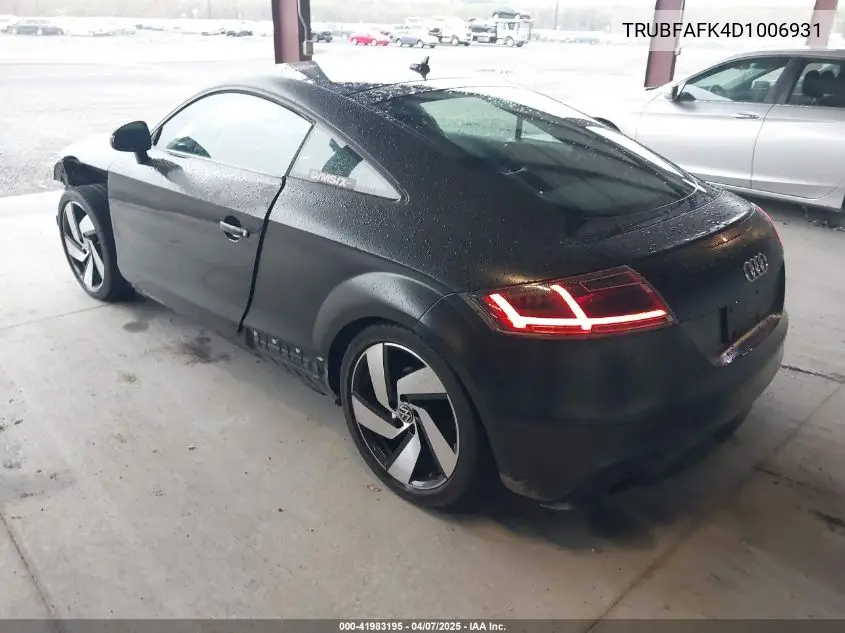 2013 Audi Tt 2.0T Premium Plus VIN: TRUBFAFK4D1006931 Lot: 41983195
