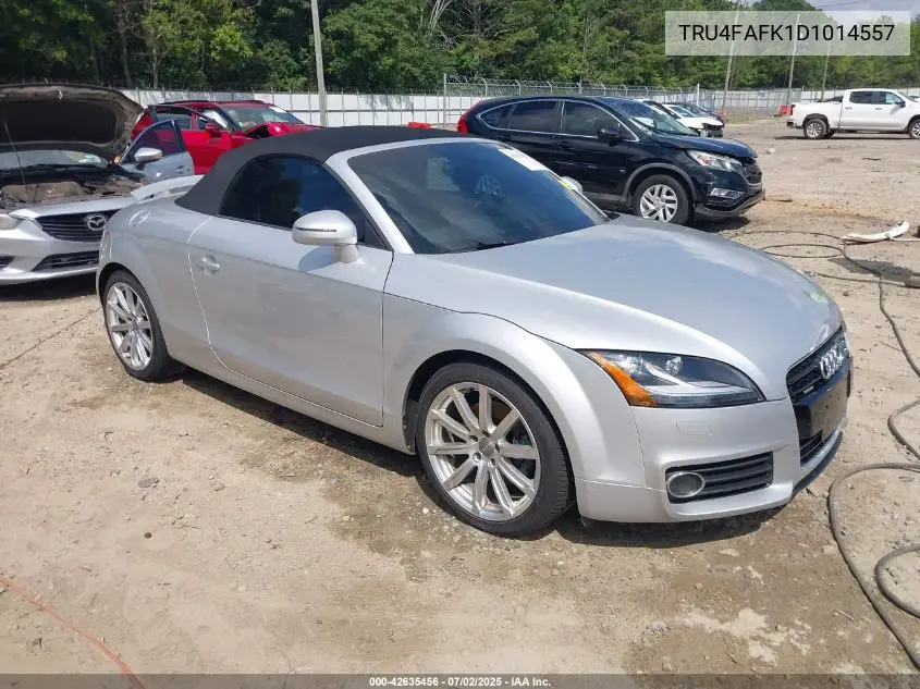 2013 Audi Tt 2.0T Premium Plus VIN: TRU4FAFK1D1014557 Lot: 42635456