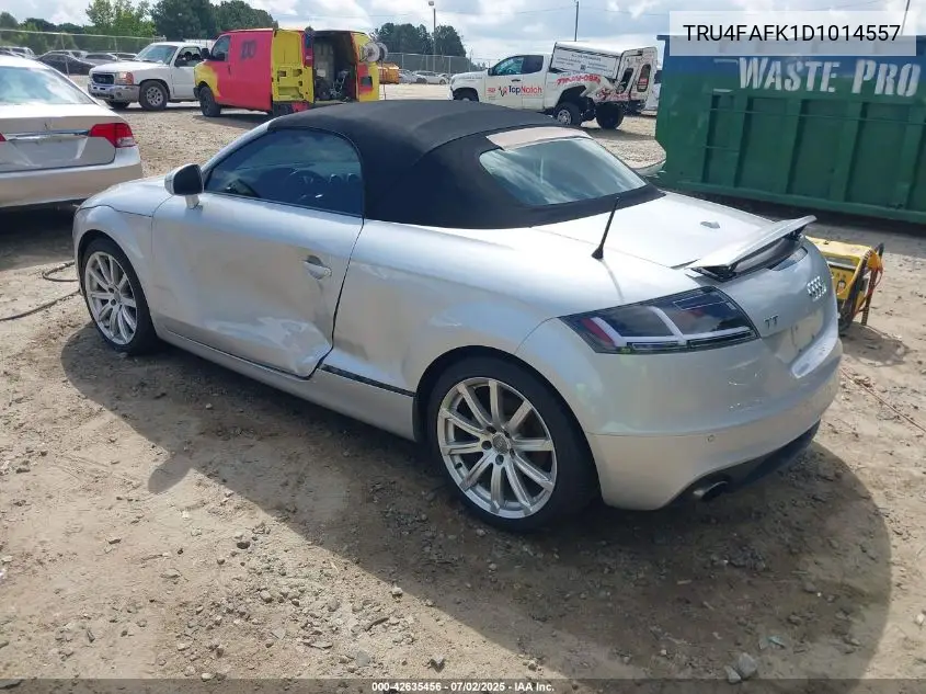 2013 Audi Tt 2.0T Premium Plus VIN: TRU4FAFK1D1014557 Lot: 42635456