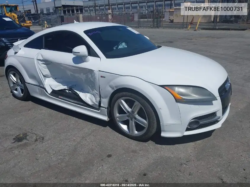 2014 Audi Tt 2.0T VIN: TRUBFAFK8E1000731 Lot: 42218318