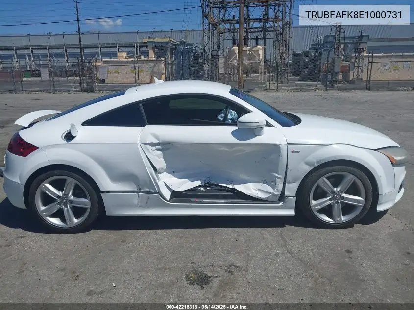 2014 Audi Tt 2.0T VIN: TRUBFAFK8E1000731 Lot: 42218318