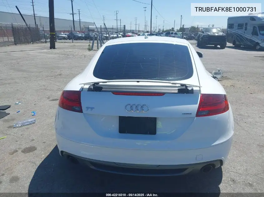 2014 Audi Tt 2.0T VIN: TRUBFAFK8E1000731 Lot: 42218318