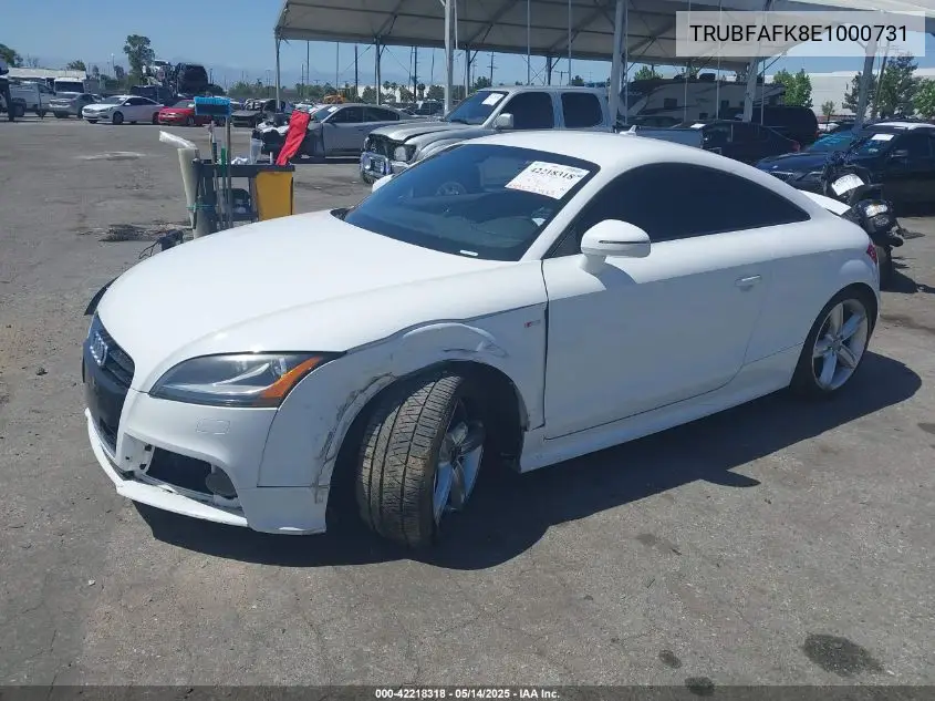 2014 Audi Tt 2.0T VIN: TRUBFAFK8E1000731 Lot: 42218318