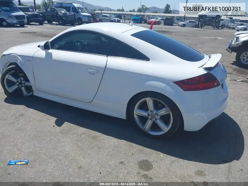 2014 Audi Tt 2.0T VIN: TRUBFAFK8E1000731 Lot: 42218318