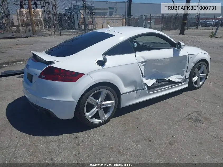 2014 Audi Tt 2.0T VIN: TRUBFAFK8E1000731 Lot: 42218318