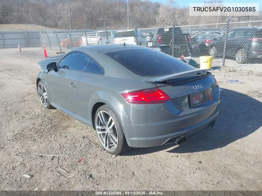 2016 Audi Tt 2.0T VIN: TRUC5AFV2G1030585 Lot: 41320385
