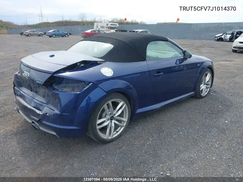 2018 Audi Tt 2.0T VIN: TRUT5CFV7J1014370 Lot: 12307094