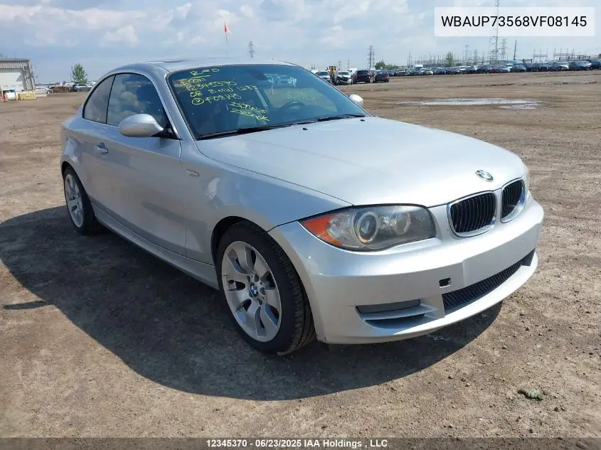 2008 BMW 128I VIN: WBAUP73568VF08145 Lot: 12345370