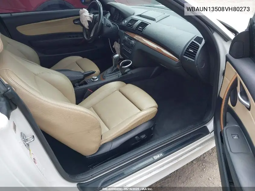 2008 BMW 128I VIN: WBAUN13508VH80273 Lot: 42280494