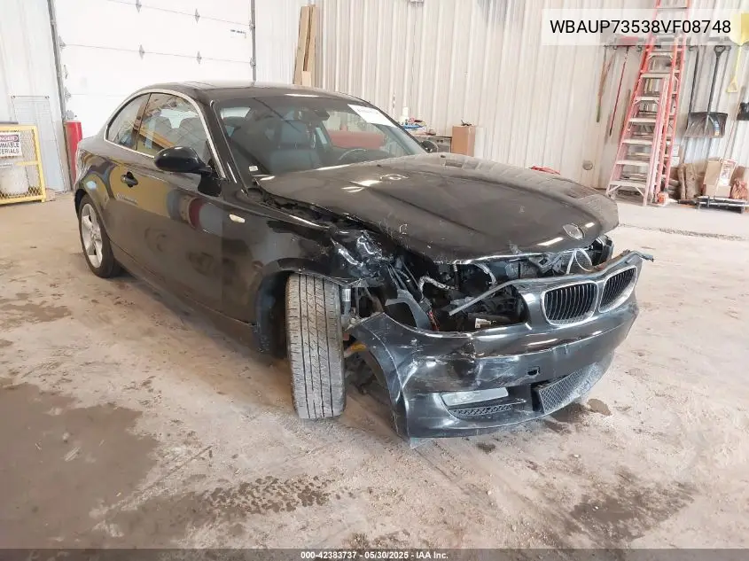 2008 BMW 128I VIN: WBAUP73538VF08748 Lot: 42383737
